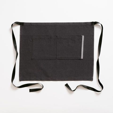 Bistro Middly Apron Charcoal with Black Straps, 25
